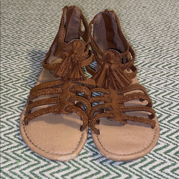4/$25 Boho brown sandals girls size 12 - Picture 2 of 3